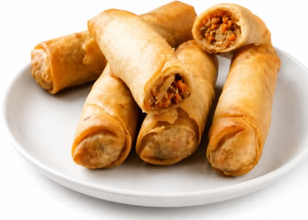 Golden Crispy Spring Rolls (6Pcs) 金黄酥炸春卷（6Pcs)🌱
